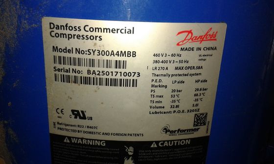 주문 저잡음 기름을 바른 작풍 25HP R22 R407C  신비한 압축기 SY300A4MBB online manufacture