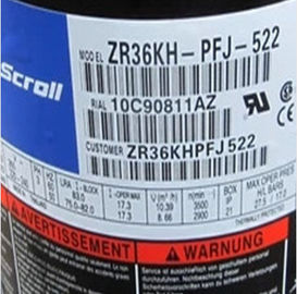 1.24L 냉각 Copeland 일폭 압축기 R22 ZR36KH-TFD-522 3HP