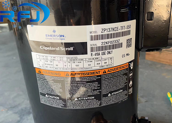 냉각 Copeland 일폭 압축기 ZP137KCE-TF7-550 380V 3Phase 60Hz