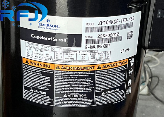 9HP 코플랜드 R410a 스크롤 압축기 ZP104KCE-TFD-455 HAVC