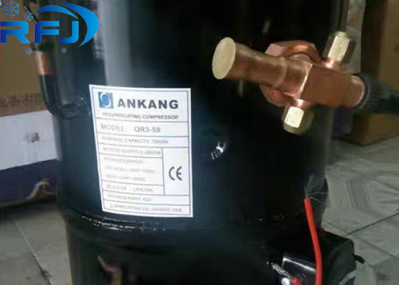 3HP R404a QR3-58 안칸 Hermetic 피스톤 냉각 압축기 220-460V 3PH 50Hz 또는 60Hz