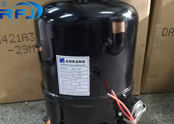 3.5 HP R404a QR3-74A 220-380V 3PH 50Hz 또는 380-460V 60Hz 애플리케이션을위한 Ankang Hermetic 피스톤 냉각 압축기