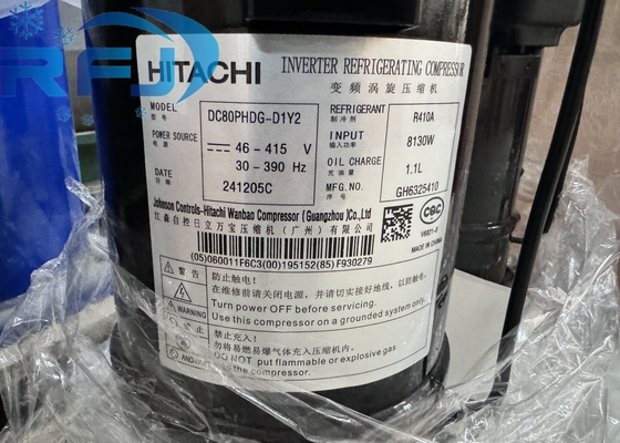 R410A 냉각용 AC 스크롤 압축기 HITACHI DC80PHDG-D1Y2 냉각 용품
