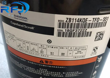 ZB114KQE-TFD 15hp Copeland 일폭 압축기 공기조화 집광 단위