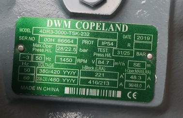 Copeland DWN 반 신비한 냉각 압축기 R22 4DR3-3000-TSK-232 30HP