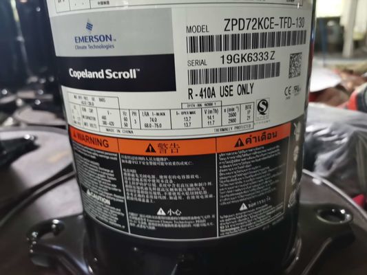 ZPD72KCE-TFD-130 6HP 코플랜드 공기 조절 압축기 HVAC